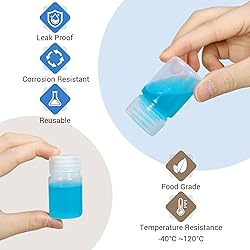UMETASS 12 Pack 1oz Plastic Bottles with Lids