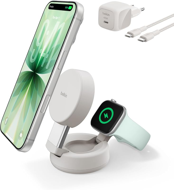 UltraCharge Pro Cargador Inalámbrico Magnético 2 en 1 Qi2 25W Arena