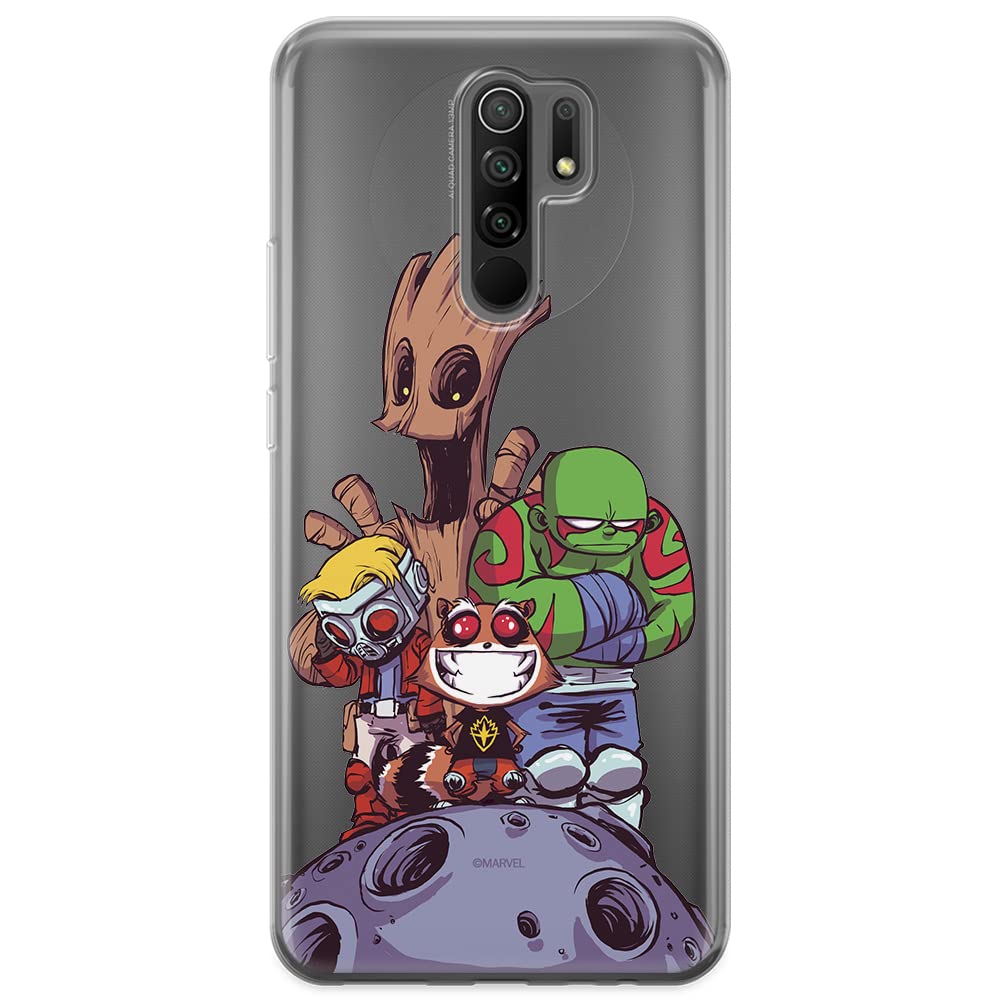 ERT GROUP mobile phone case for Xiaomi REDMI 9 original and officially Licensed Marvel pattern Guardians of the Galaxy 017 optimally adapted to the shape of the mobile phone, partially transparent