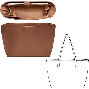 SUZARO Tote Bag Organizer Insert for Coach City 33 Neverfulll MM | Nylon Purse Insert with 13'' Laptop Sleeve, Elastic Cup Ho