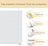 Maritown No Drill Blinds Non-woven Cut to Size Pleated Temporary Shades view 2