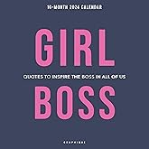 Graphique 2024 Girl Boss Wall Calendar | 12” x 12” | Thick Paper | Home & Office Organizer | Large Monthly Grid | 3 Languages & Marked Holidays | 4 Month Preview Page for 2025