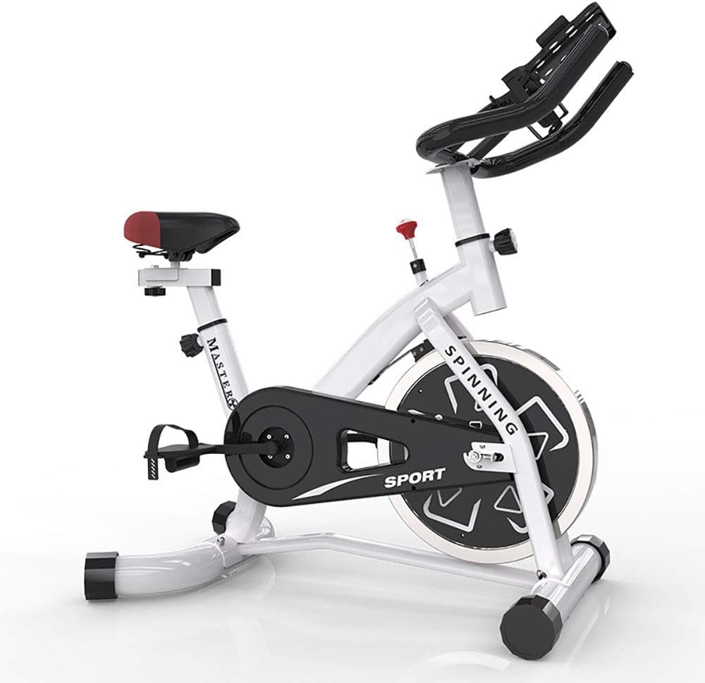 YANGSANJIN Spinning Bicycle Home Exercise Bike Indoor Training Bicycle, Sports Equipment, Aerobics Training Device, Can Be Adjusted According to Their Own, White