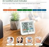 VOCOO Wireless Thermometer Hygrometer with 1 Remote Sensor Indoor Outdoor view 4