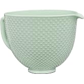 KitchenAid 5Q Dew Drop Ceramic Bowl, for 5Q Tilt-Head Mixers, KSM2CB5TDD | Durable Ceramic, Freezer-Microwave-Oven-Dishwasher-safe, Fits all 4.5 and 5 quart Tilt-Head KitchenAid Stand Mixers