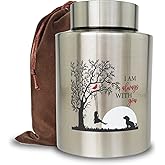 Pet Cremation Urns for Dogs Ashes, Up to 60 lbs Dog Memorial Keepsake Urns for Ashes-Medium (I Am Always with You)