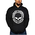 Harley-Davidson Men's Willie G Skull Logo Pullover Fleece Hoodie - Black