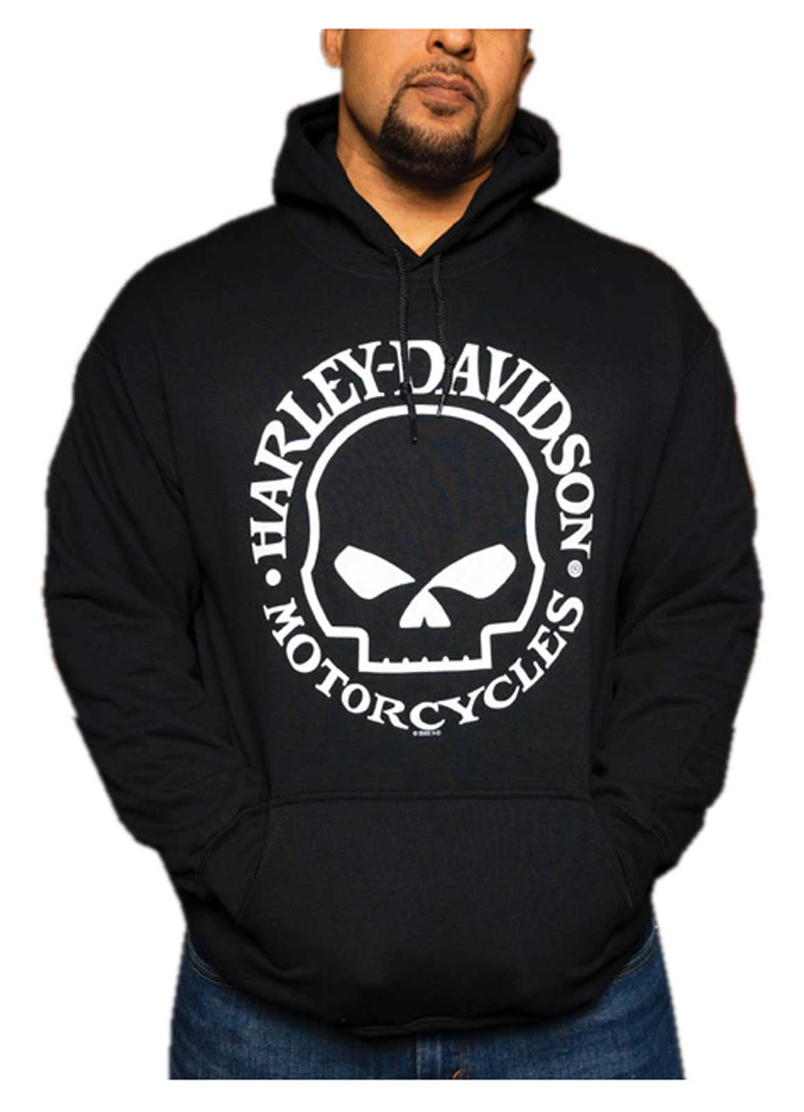 WILLIE G SKULL ZIP FLEECE HOODIE - BLACK