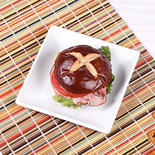 Elite Global Solutions D77SQ-W Square Plate, 7" sq. x 3/4" h., Melamine, White (Pack of 6) at Amazon