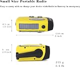 NNOOAADIO Wind Up Emergency Radio Solar Hand Crank AM FM Weather view 3