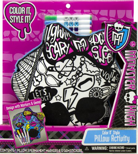 Tara Toy Monster High Color N Style Accent Pillow, Skull
