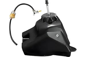 JIAXIMAN Dirt Bike Gas Tank 3.5L with Aluminum Gas Cap, Fuel Filter, Petcock, for Honda CRF50, Kayo TS90, Pitster Pro XJR110, SSR 70, SSR 110, SSR 125 and 50cc-125cc Chinese Pit Bike Parts (Black Cap)