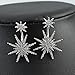 Silver Star Stud Unique Dangling Earrings for Women Fashion Wedding Ear Jacket Christmas Jewelry H1254S
