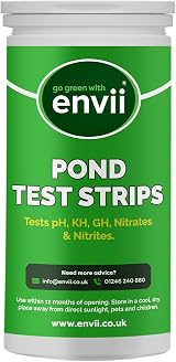 envii Pond Test Strips 5 in 1 25 Strips pH KH GH Nitrates Nitrites view 1