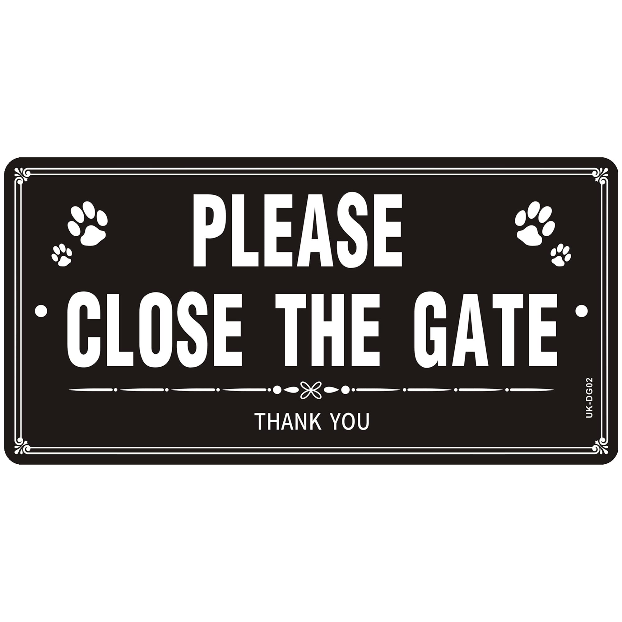 Please Close the Gate Sign Reflective Aluminum - 15x30cm, Outdoor Waterproof, UV Resistant, Durable — image 1