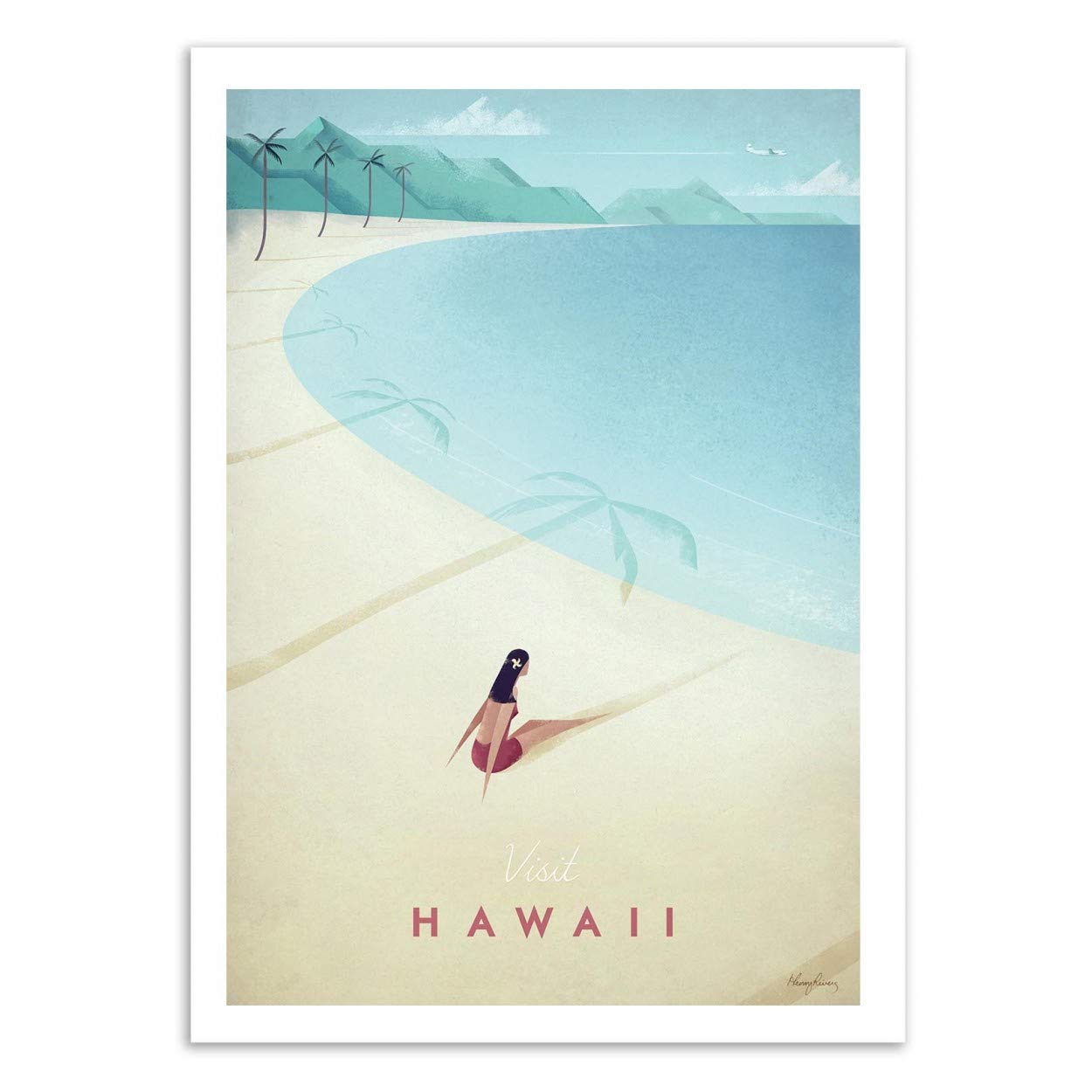 Wall Editions Art-Poster - Visit Hawaii - Henry Rivers