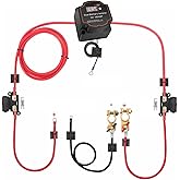 140Amp Smart Dual Battery Isolator 12V, Split Charge Relay Kit Auto/Manual Mode, Waterproof VSR Voltage Sensitive Relay with 