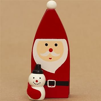 Segnaposto Natalizi Con Mollette.Grazioso Segnaposto Natalizio Babbo Natale Con Pupazzo Neve Amazon It Giochi E Giocattoli