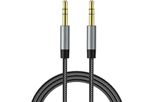 3.5mm Aux Cord 10FT/3m, Audio Cable Male to Male, Hi-Fi Sound, TRS 1/8 Auxiliary Long Aux Cable for Car, Home Stereos, Speake