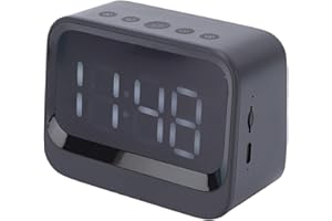 RASTKY Digital Clock, Rechargeable Alarm Clock with MP3 Music Player for Deep Sleepers, LED Display, Wireless Speaker for Bed