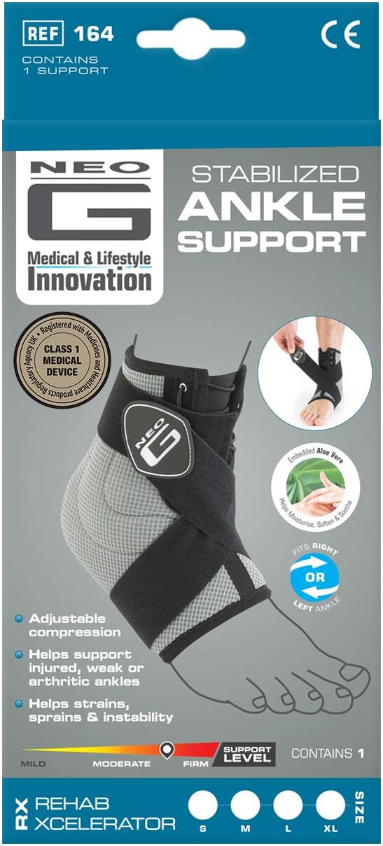 Neo-G Ankle Support Brace RX Stabilised with Figure of 8 Ankle Strap - Image 3