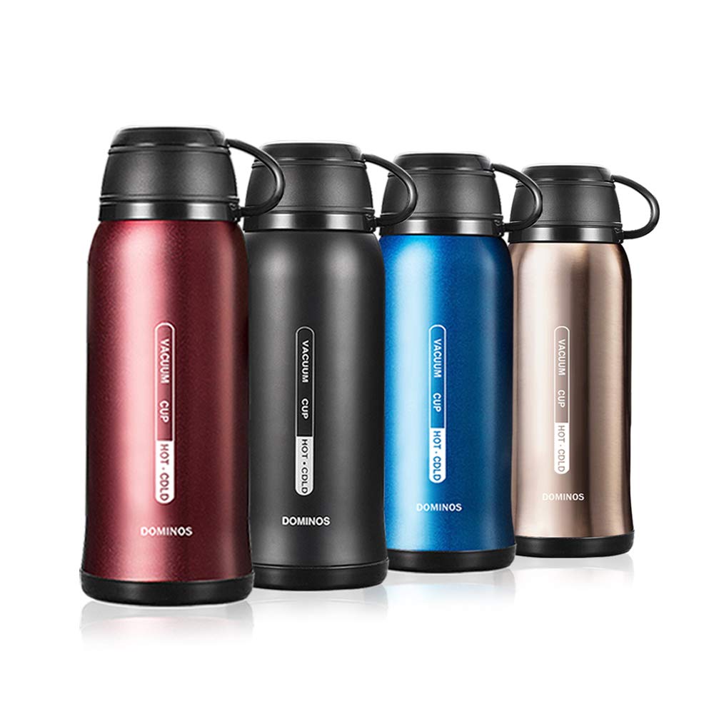 Y·J&H Double Walled Vacuum Insulated Bottle with Cup - Stainless Steel Thermo Flask - Reusable Drinking Water Bottles BPA Free - for Kids & Adult, Sports, Outdoor, Office - 650ml Red
