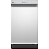 Sharp SDW4523MS 18-Inch Built-In Dishwasher, Stainless Steel, 47 dB, Third Rack, 8 Place Settings, 6 Wash Cycles
