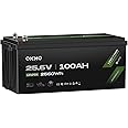 OKMO 24V 100Ah LiFePO4 Lithium Battery for Marine, Trolling Motor, RV, with Low Temperature Protection, 10 Years 15000+ Deep Cycles, 25.6V Iron Phosphate for Home Solar Energy Storage Off-Grid