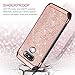 BENTOBEN Case for LG G5, Shockproof Anti-Scratch Glitter Bling Luxury Dual Layer Girl Women Hybrid Hard PC Laminated Glitter Sparkly Shiny Faux Leather Protective Case for LG G5 (2016), Rose Gold