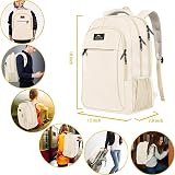 MATEIN Travel Laptop Backpack 15.6 Inch Anti Theft Water Resistant Beige view 6