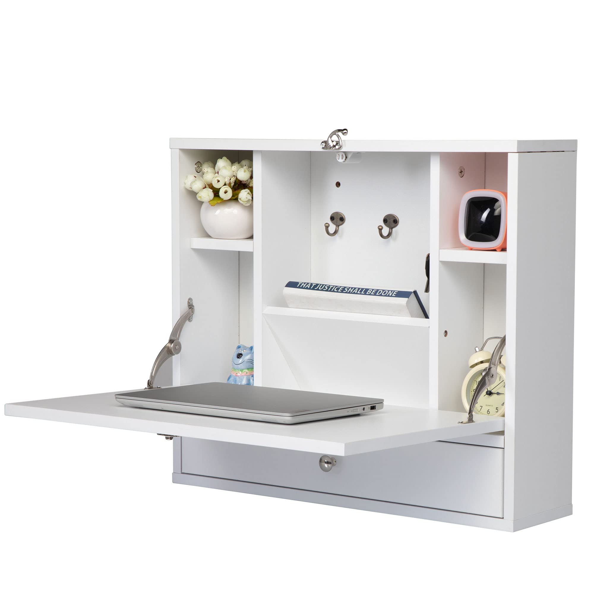 Buy JAXPETY Wall ed Folding Desk, Floating Table SpaceSaving Laptop