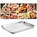 Yododo Baking Sheets Set of 4, Stainless Steel Cookie Pan Tray For Oven, Size 12.25 x 9.65 x 1 inch, Heavy Duty, Deep Edge, Superior Mirror Finish, Dishwasher Safe
