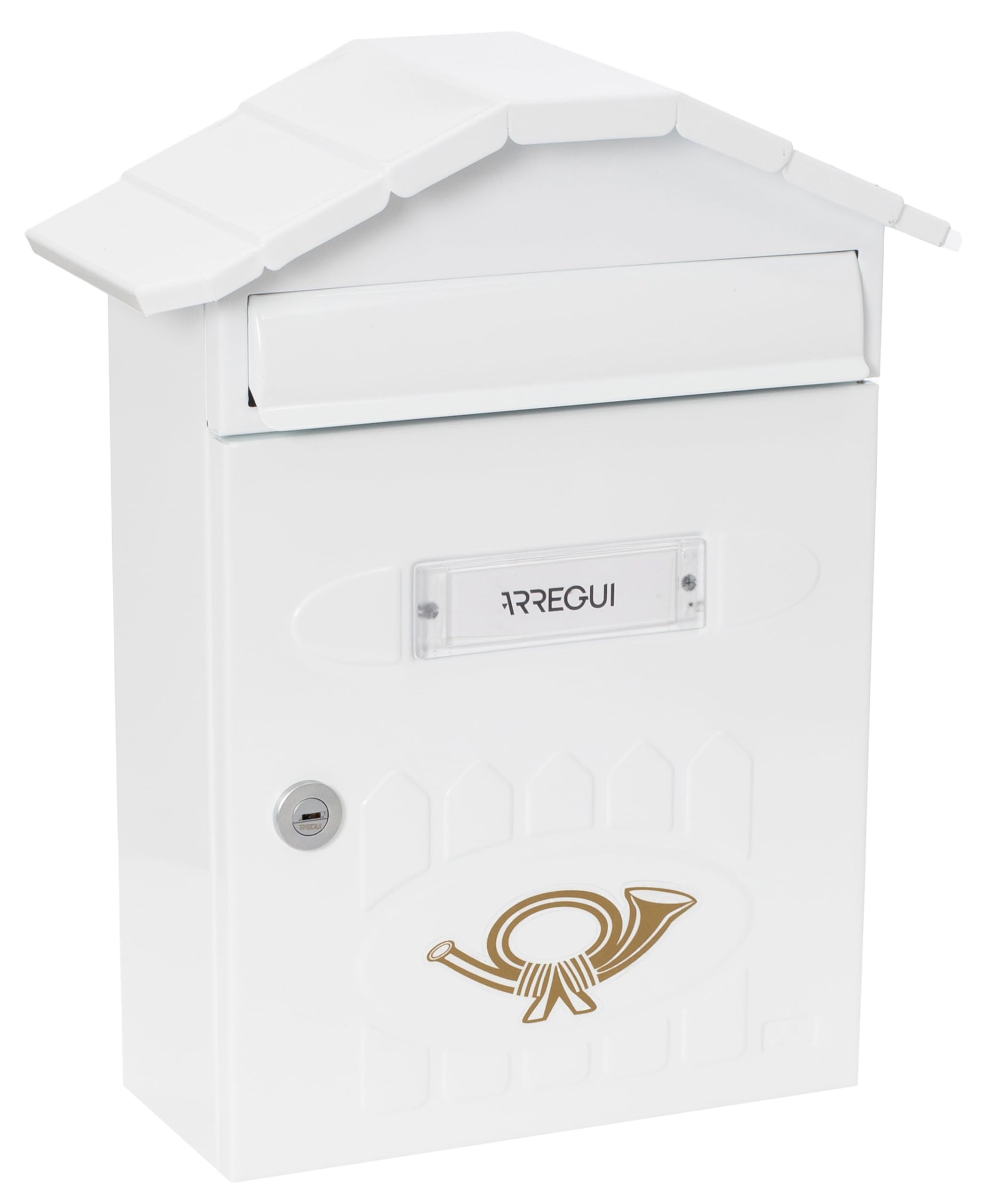 Arregui Villa - Outdoor Letterbox (Steel, 360 x 298 x 120 mm), White, E5001