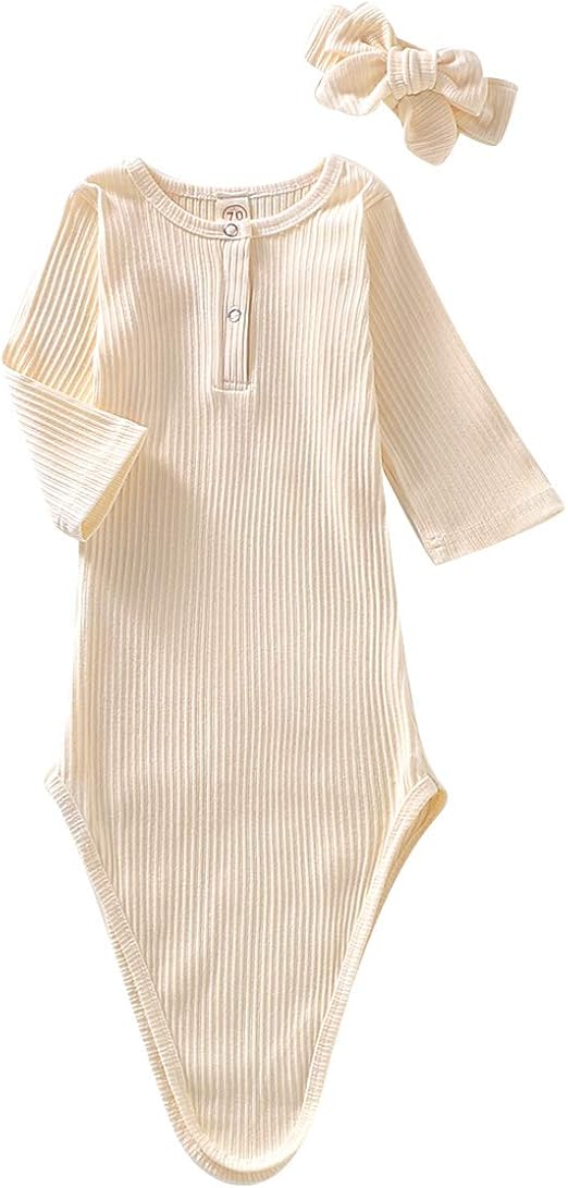 cotton knit nightgowns for babies