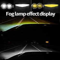 Upgraded Dual Color Super Bright LED Fog Lights for