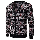 Sunhusing Men's Knitwear Cardigan Christmas Elk