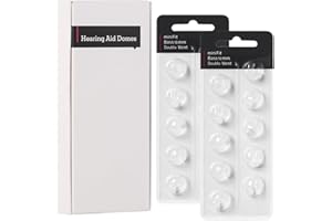 INSPACK 20Pcs Hearing Aid Domes for Oticon, Minifit Bass 10MM Double Vent Domes for Oticon Replacements, Universal Hearing Aid Supplies & Accessories, for Oticon Prowax Minifit & Resound Aid Domes(2-Pack)
