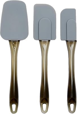 Rettangolare Spatole in silicone, set da 3 pezzi, Grigio