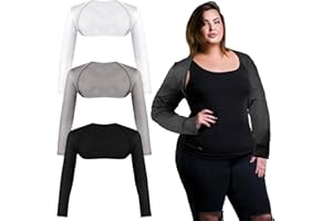 Ramede 3 Pairs Plus Size Cooling Shawl Arm Sleeves Sun Protection for Women Breathable Anti UV Cooler Shrug for Golfing Drivi