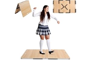 Kuabiz Tap Board for Tap Dancing 27.5 x 47 Inches Foldable Tap Dance Floor Portable Dance Floor Tap Dance Floor Mat Cushioned Tap Board for Percussive Tap Dancers Home Indoor Outdoor