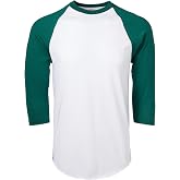 Soffe Men's Mens Classic Baseball Jersey, 3/4 Sleeve