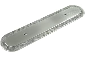 LAUREY MNG Hardware 16921 3-Inch C/C 6-Inch Overall Vanilla Guerlain Long Backplate, Satin Nickel