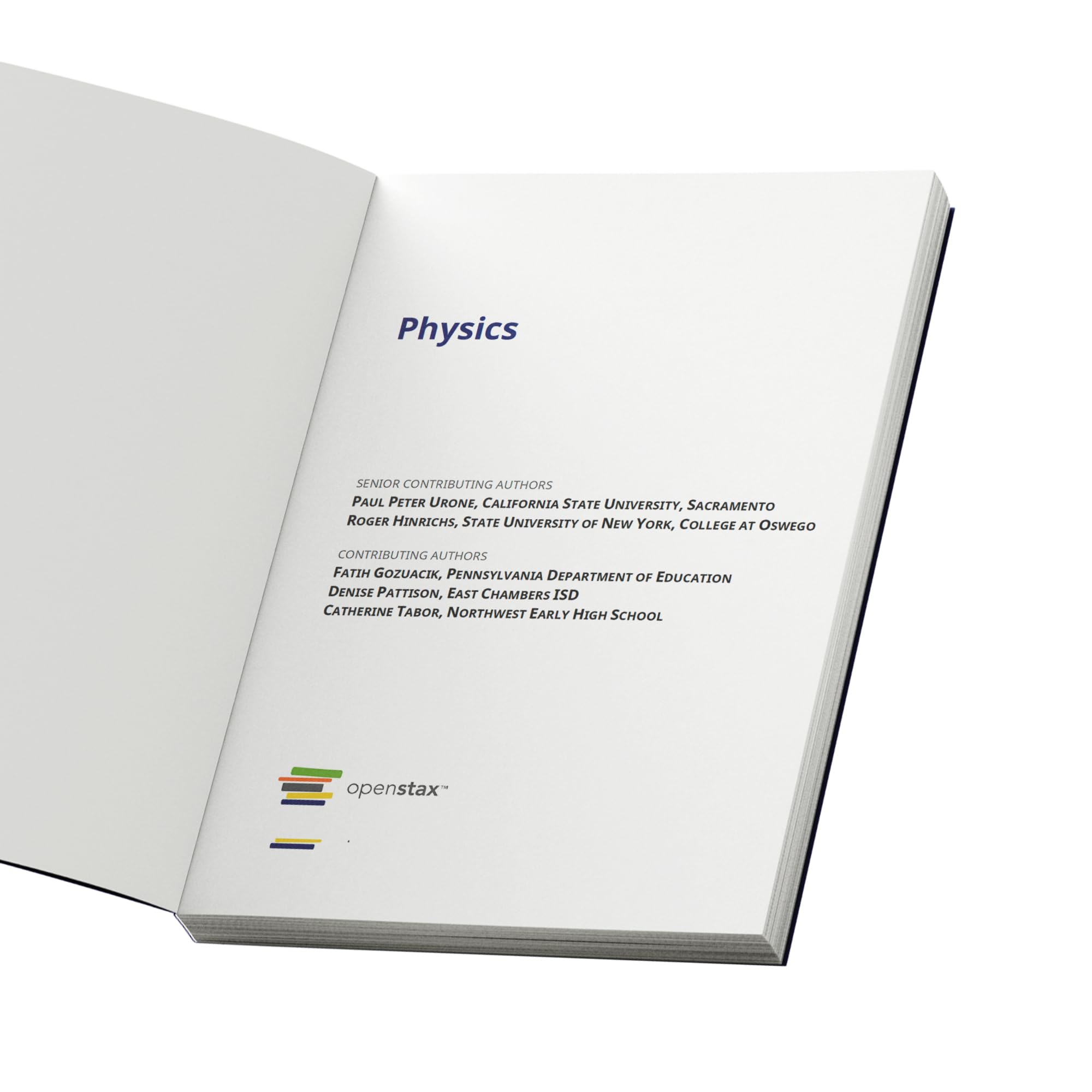 Physics for High School by OpenStax (hardcover version, full color)