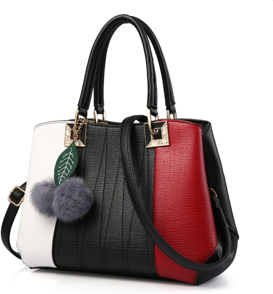 FTSUCQ Womens Fashion Totes Shoulder Contrast Color Handbags Hobos Messenger Bags Satches