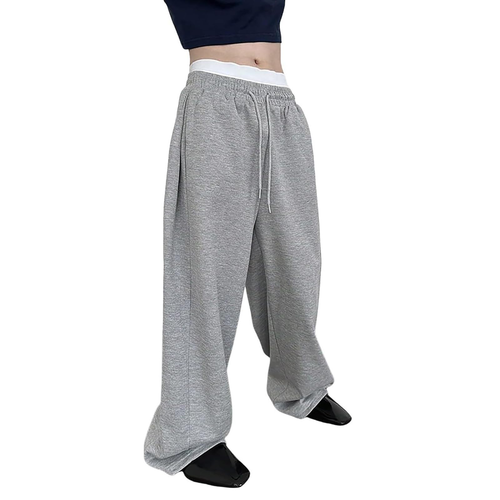 Baggy Sweatpants Men Wide Leg Sweats Pants Loose