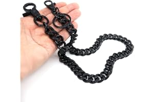 newtro Heavy Duty Wallet Chain Men Women Boy Girl, Biker Motorcycle Pants Jean Punk Goth Key Chain Black Gold Silver TH