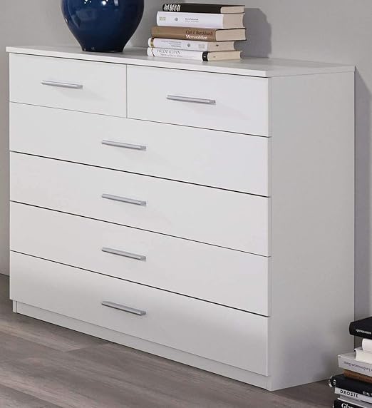 Bloominghome Rauch Kommode Mit 6 Schubkasten Alpinweiss 100 X 86 X 37 Cm Schubkastenkommode Amazon De Kuche Haushalt