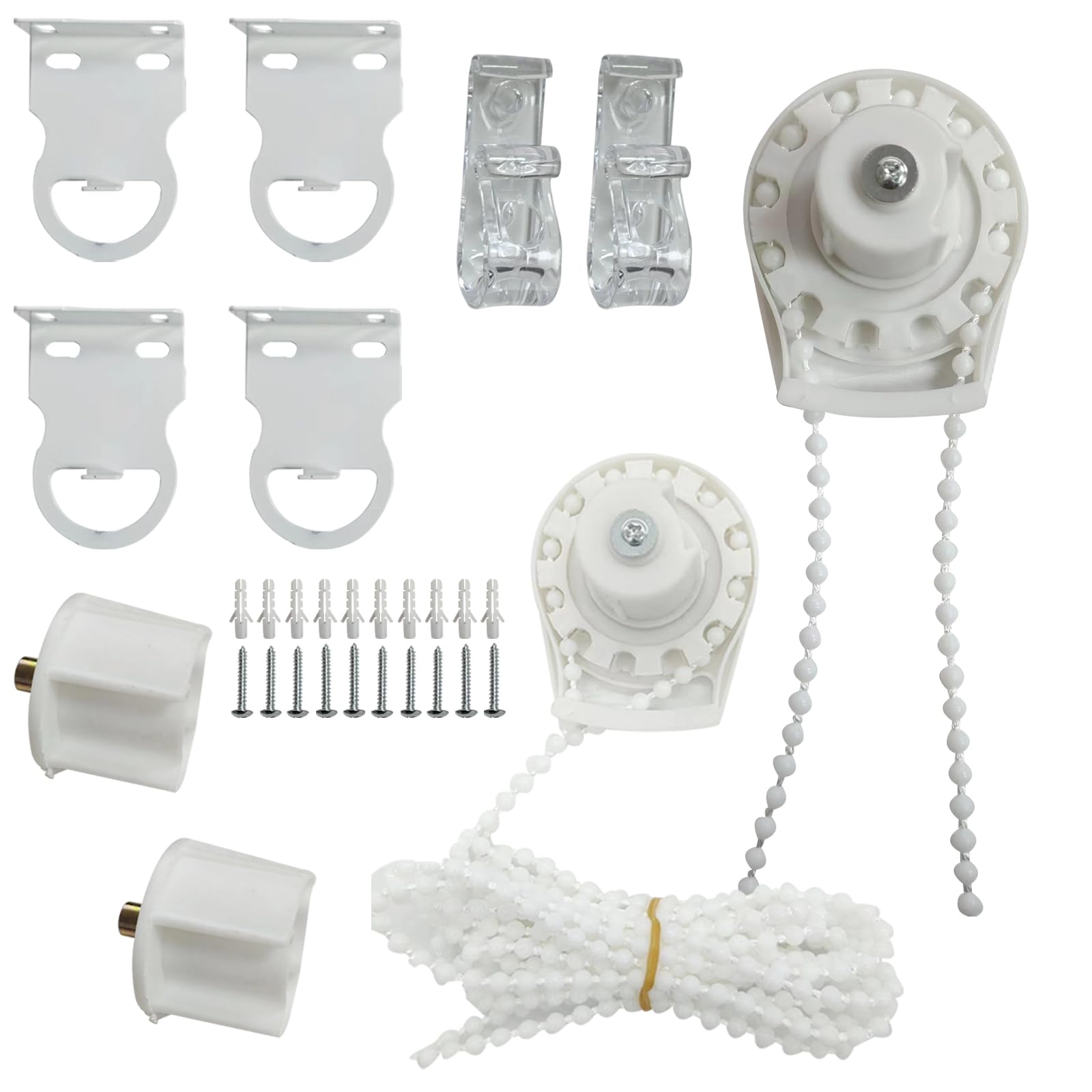 Photo 1 of 2 Set Roller Shade Accessory Set, Roller Blinds Connector Shades Clutch for 1.1"(28mm) Tube Fitting Parts Repair Kit Complete with Child Safty P-Clips and Transparent Handle