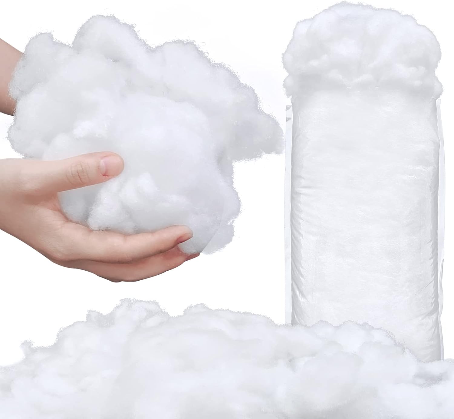 Artificial Snow - Fake Snow Decorations, 75 Sqft Fiber Fluffy Christmas Artificial Snow Cotton for Indoor Home Christmas Decor Village Tree Winter Mantle Displays Fake Snow for Winter Christmas Tree Holiday (25 Oz)