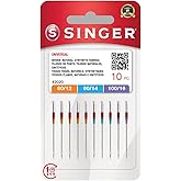 Singer 10-Pack Universal 2020 Sewing Machine Needles, Assorted, Size 80/12, 90/14, 100/16